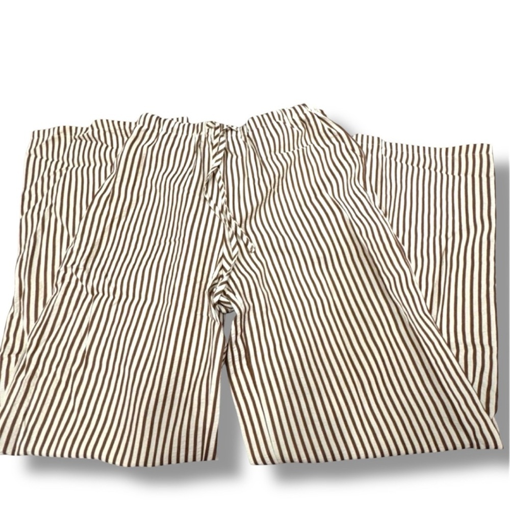 SHEIN Women's Casual Striped Wide-Leg Long Pants - Picture 8 of 9